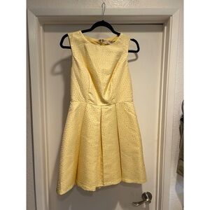 Textured Yellow Apron Dress